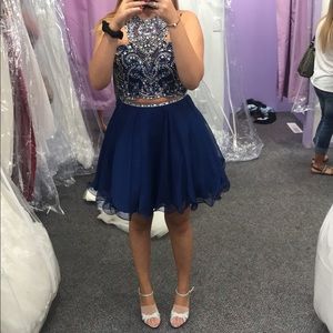 navy blue two piece homecoming dress!!